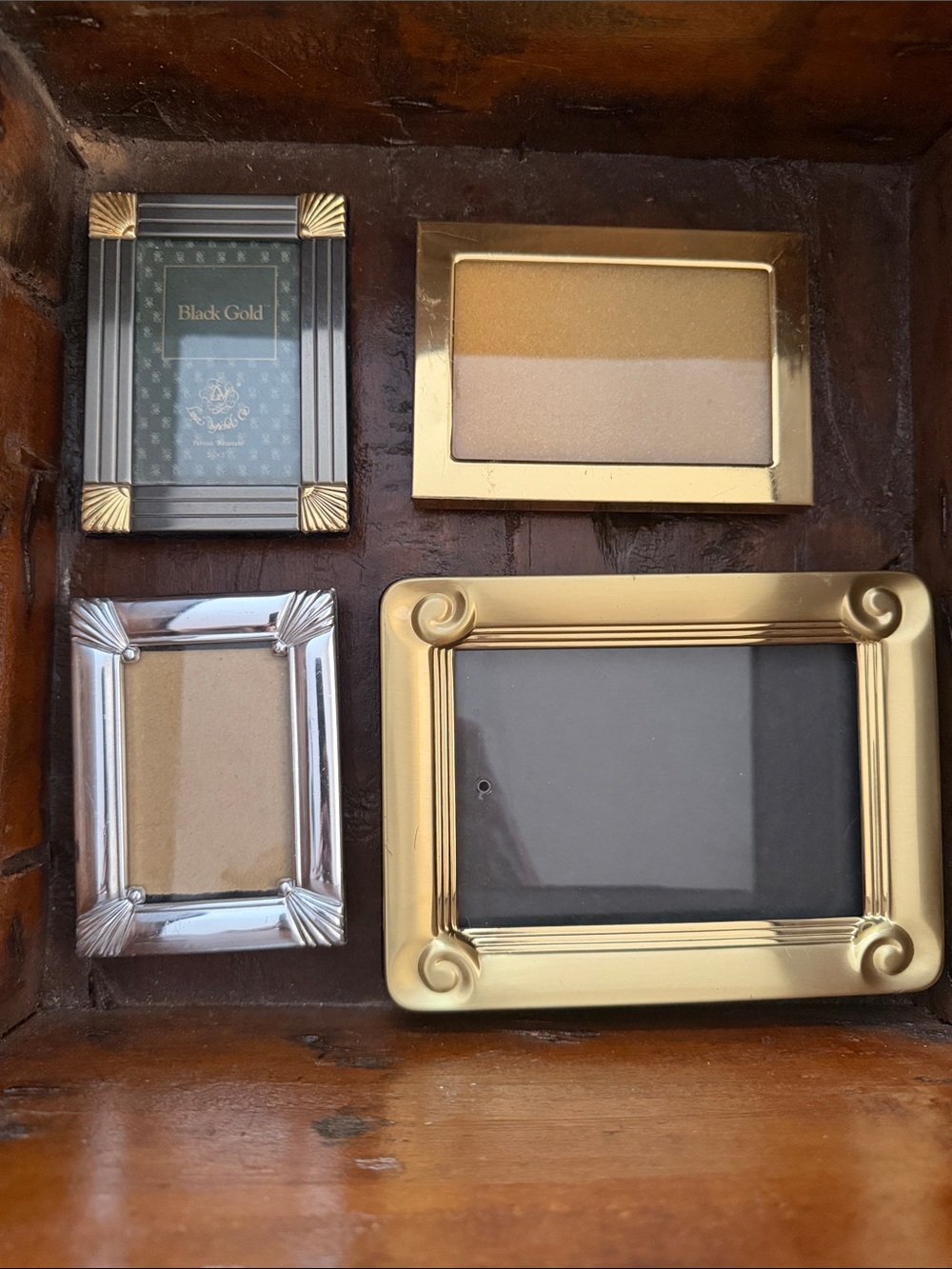Gold and Silver Decorative Photo Frames - Set of 4 Standing